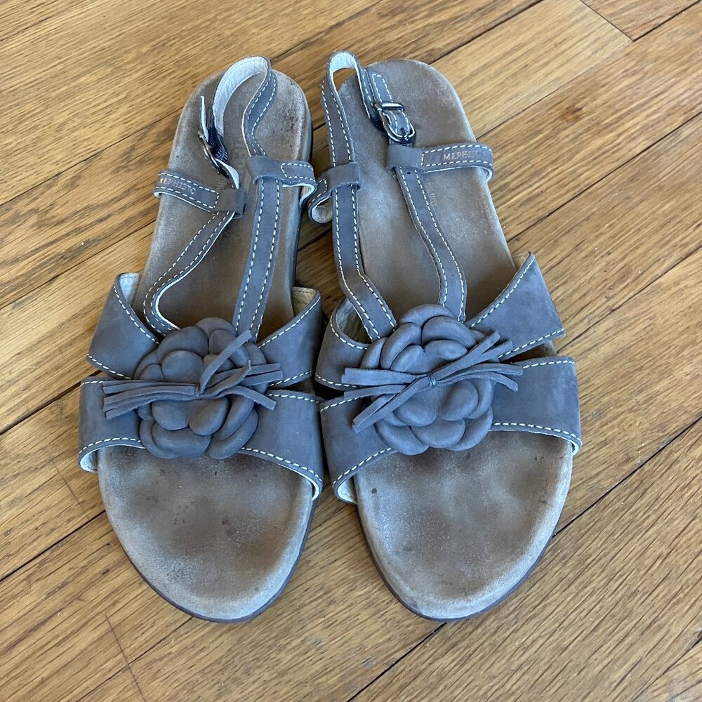 Mephisto Brown Strappy Flat Sandals